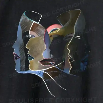 Layers of Masks Washed Tank Tops