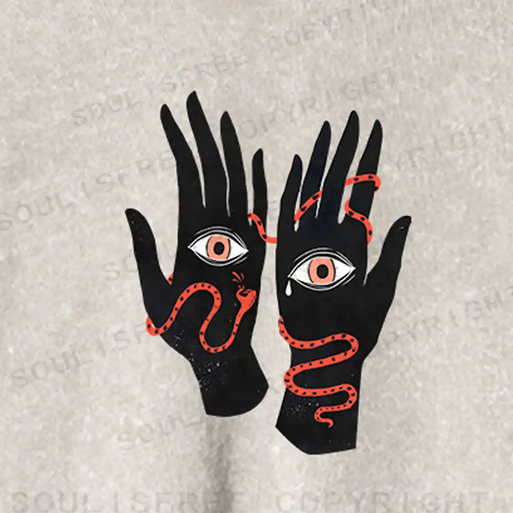 The Eyes Will Not Deceive You Washed Cropped Sweatshirt