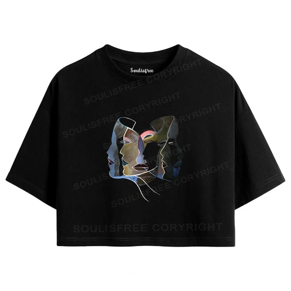 Layers of Masks Crop Top