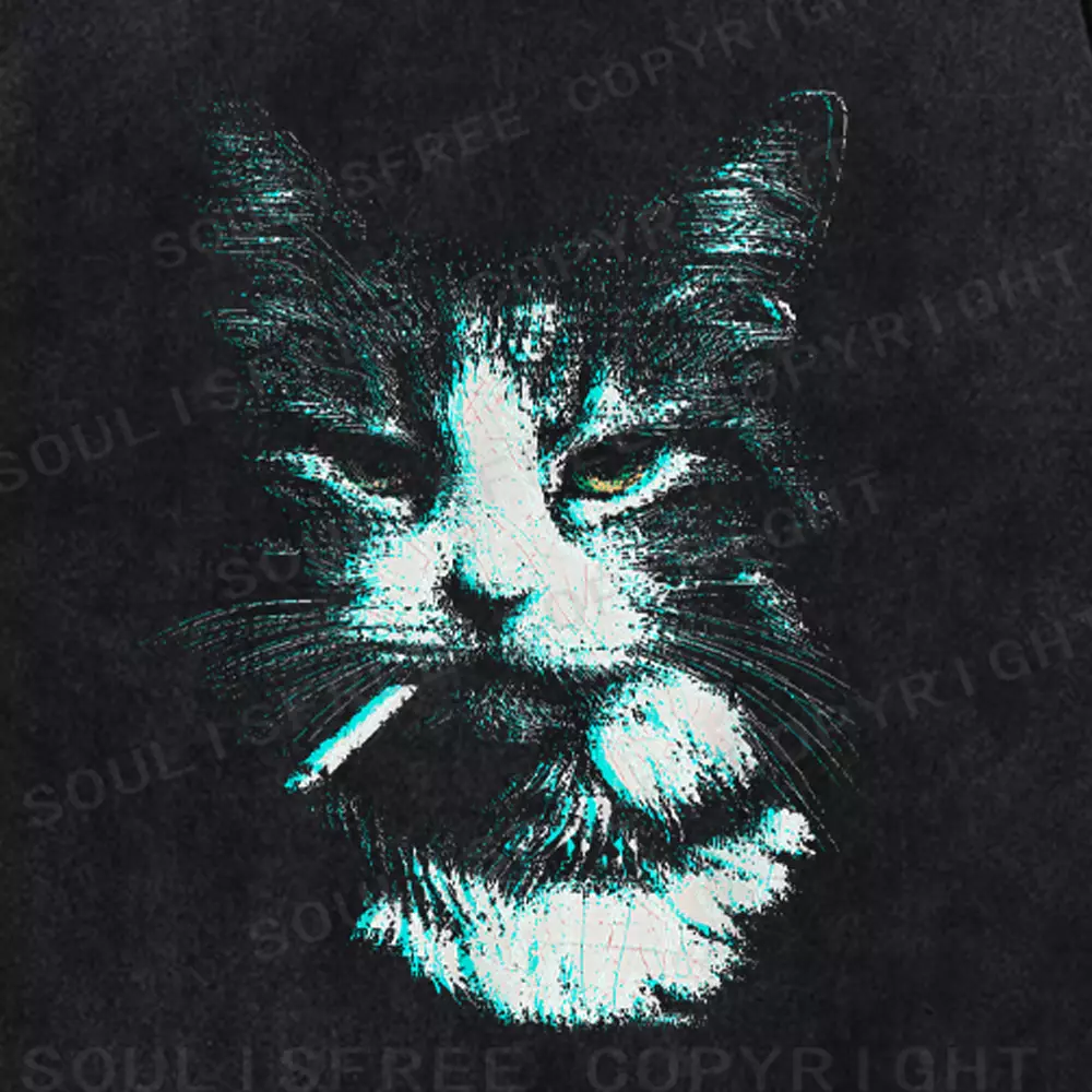Soulisfree Nicotine Nine Lives Washed Tee