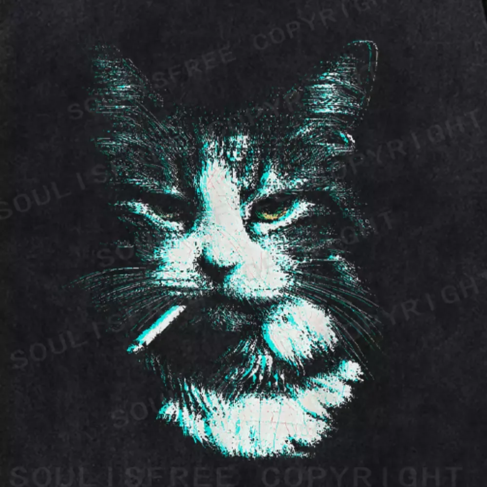 Soulisfree Nicotine Nine Lives Washed Tee