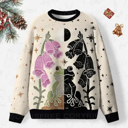 Duality of Frogs Ugly Christmas Knit Sweatshirt