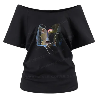 Layers of Masks Off Shoulder Top