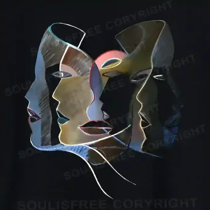 Layers of Masks Crop Top