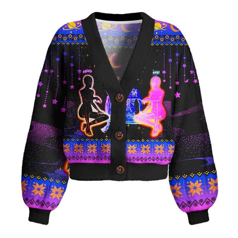 Soulisfree Ethereal Energy: Spirit Meets Soul Women's Fuzzy Cardigan Sweater