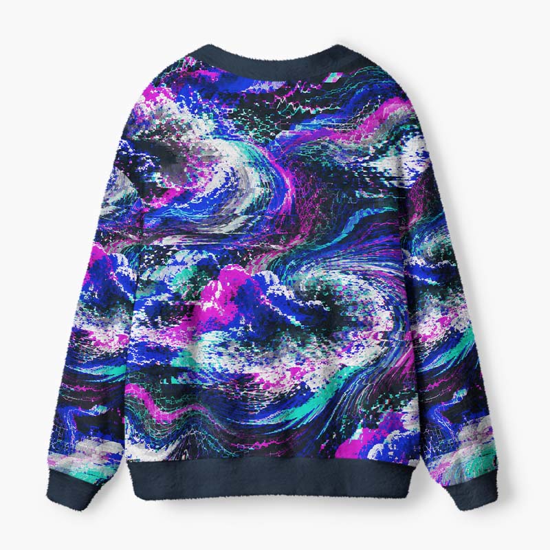 Soulisfree Dreams In A Synthetic Universe Fuzzy Cardigan Sweater