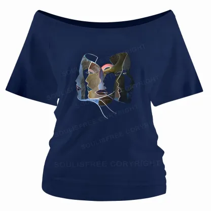 Layers of Masks Off Shoulder Top