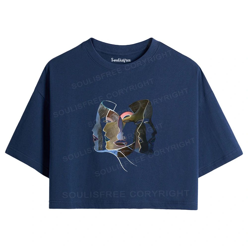 Layers of Masks Crop Top