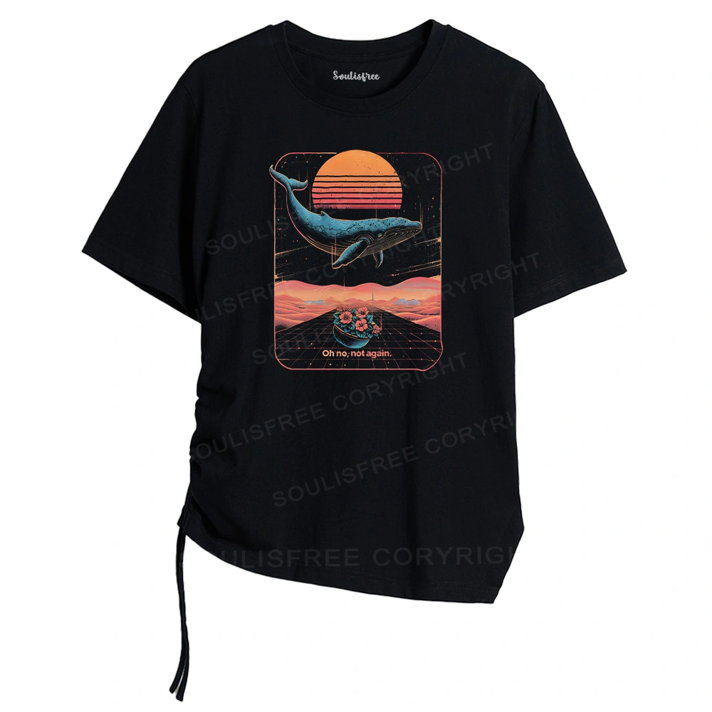 Galactic Lullaby Asymmetrical Top With Side Drawstring