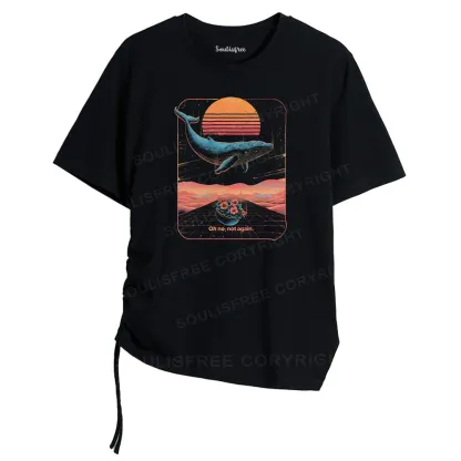 Galactic Lullaby Asymmetrical Top With Side Drawstring