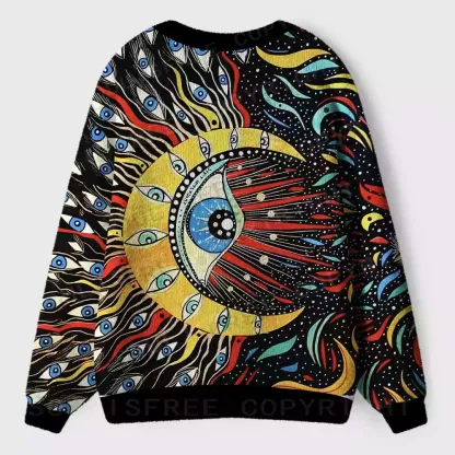 The All-Seeing Sunburst Ugly Cardigan Sweaters 
