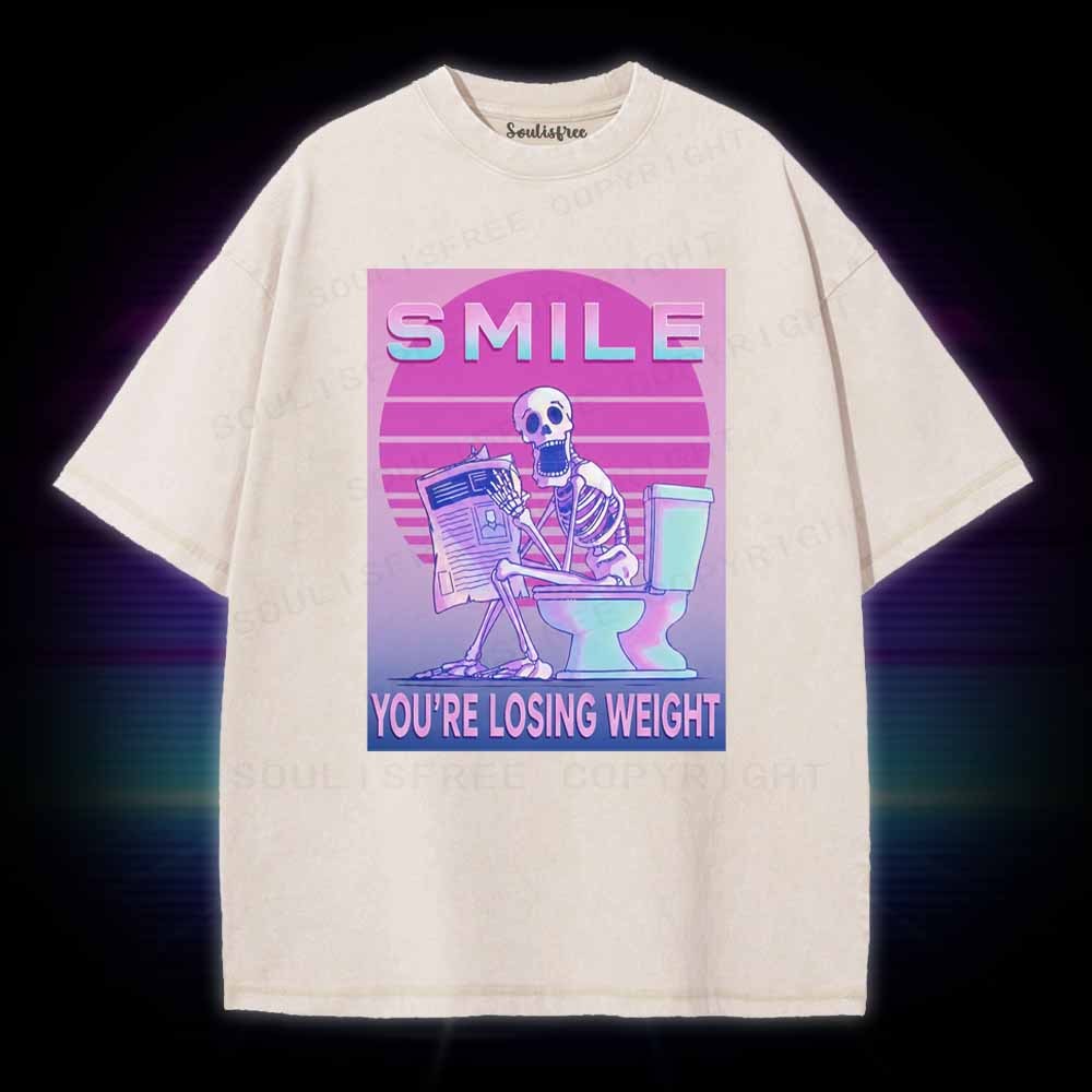 Soulisfree SMILE YOU'RE LOSING WEIGHT Washed Tee