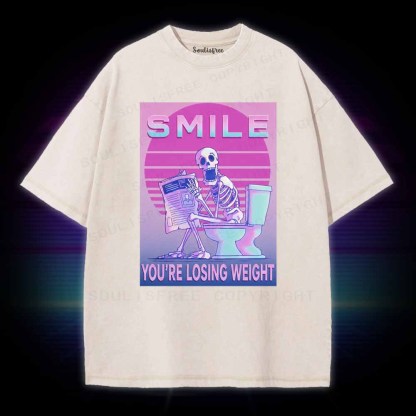 Soulisfree SMILE YOU'RE LOSING WEIGHT Washed Tee
