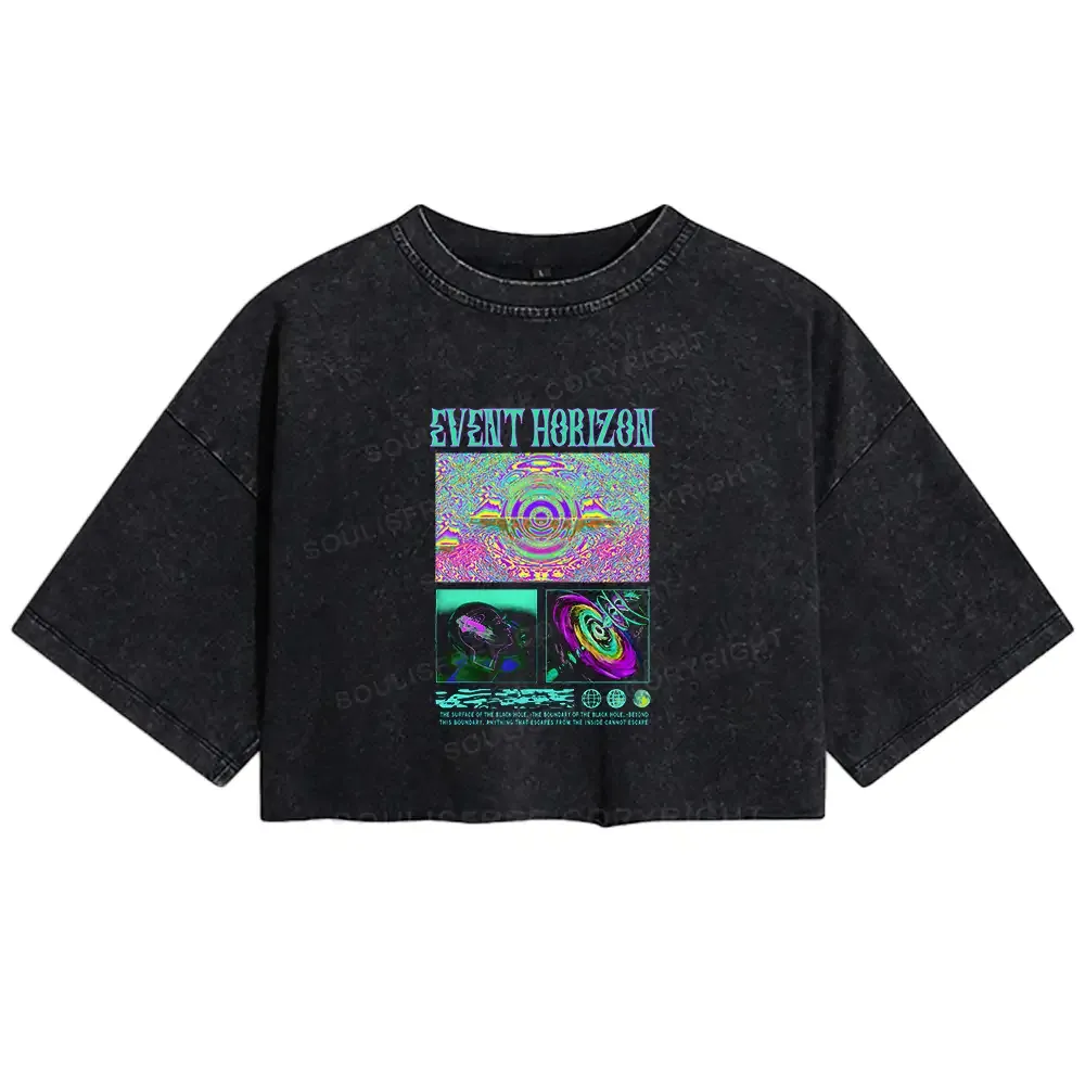 Designed Evolution Horizon Washed Crop T-shirt