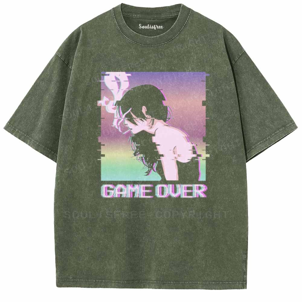 Soulisfree GAME OUER Washed Tee