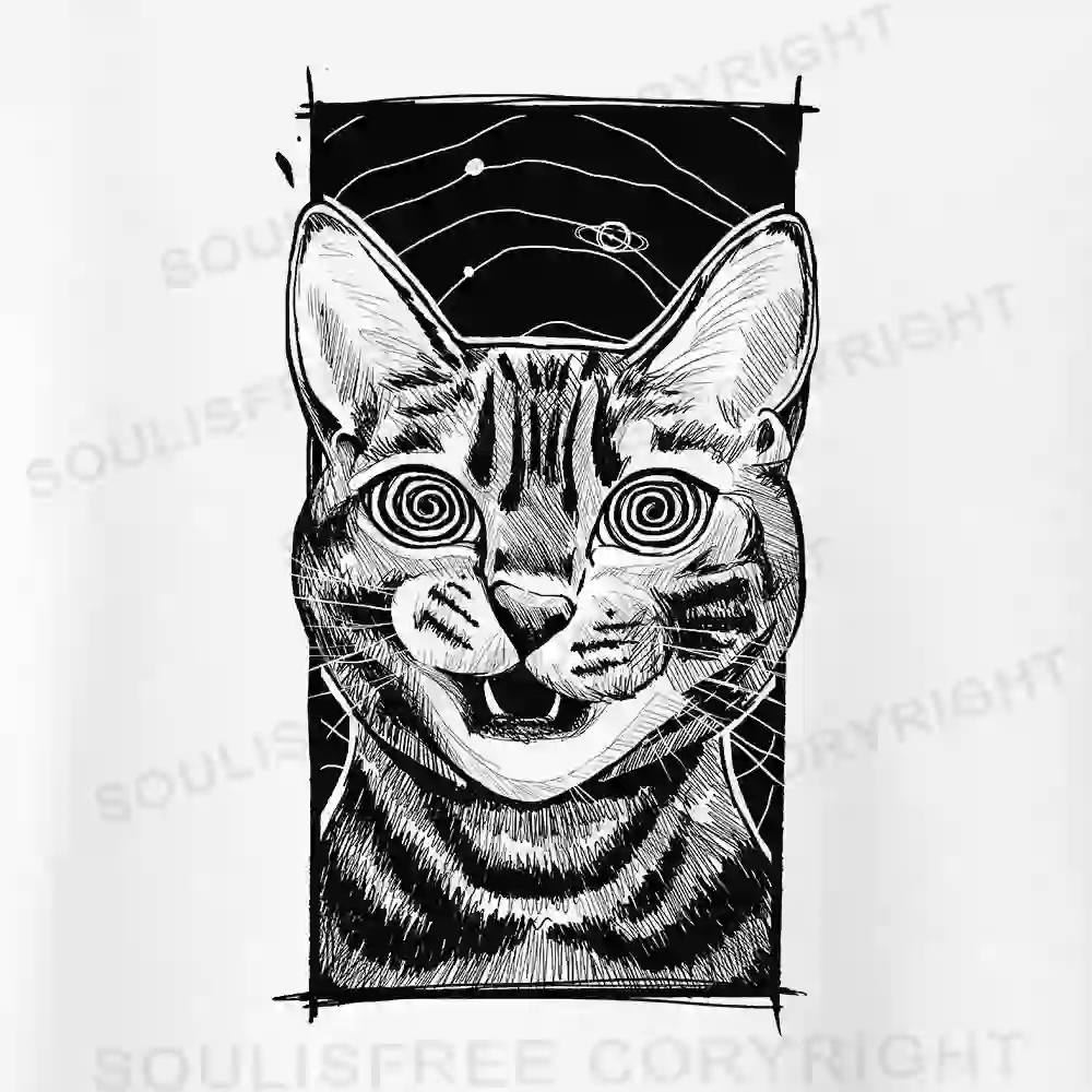 Hypnotic Cat Crop Top