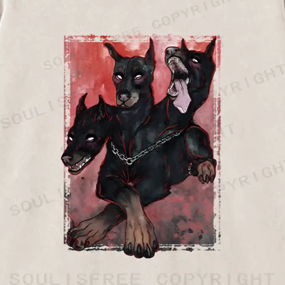 Doberman In The Dark Washed Sweatshirts