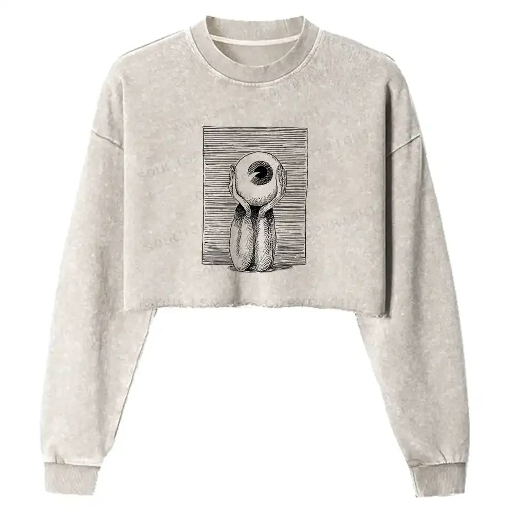 The Eye of the Beholder Washed Cropped Sweatshirt