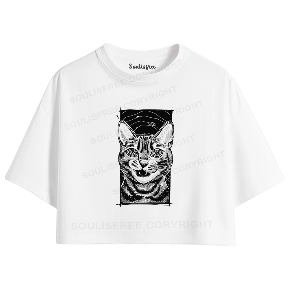Hypnotic Cat Crop Top