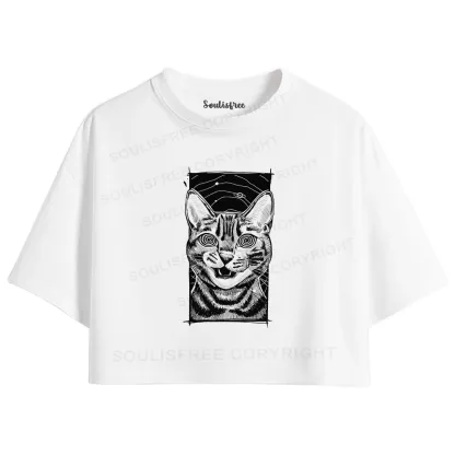 Hypnotic Cat Crop Top