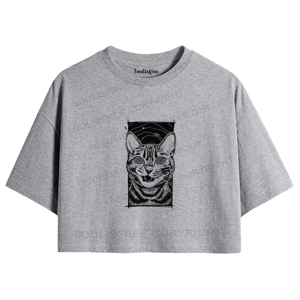 Hypnotic Cat Crop Top