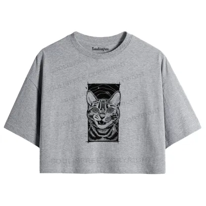 Hypnotic Cat Crop Top
