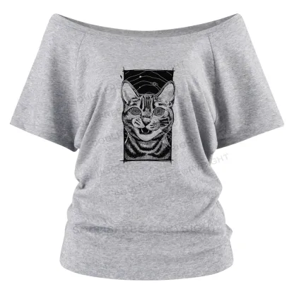 Hypnotic Cat ⅠOff Shoulder Top