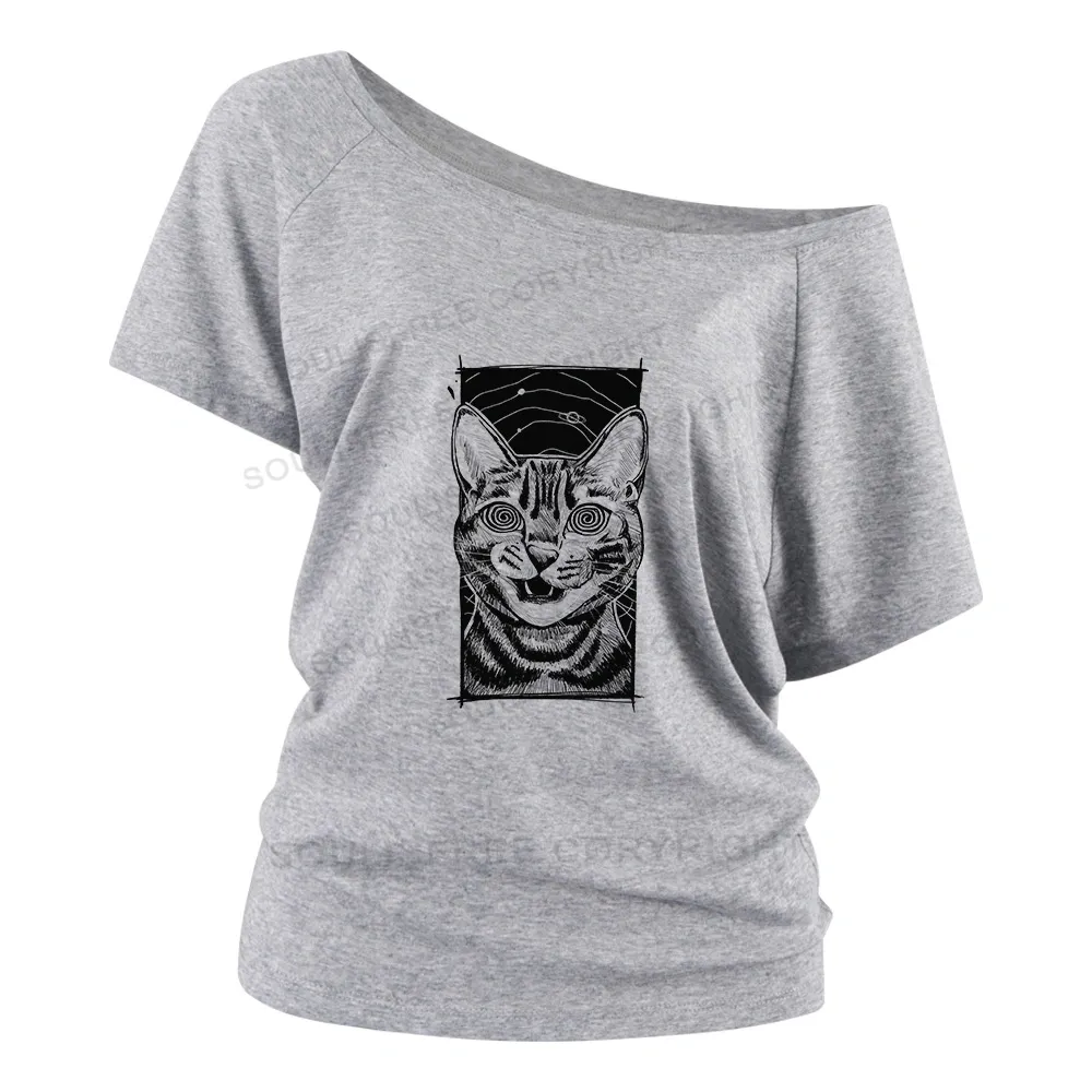 Hypnotic Cat ⅠOff Shoulder Top