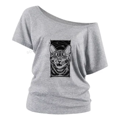 Hypnotic Cat ⅠOff Shoulder Top