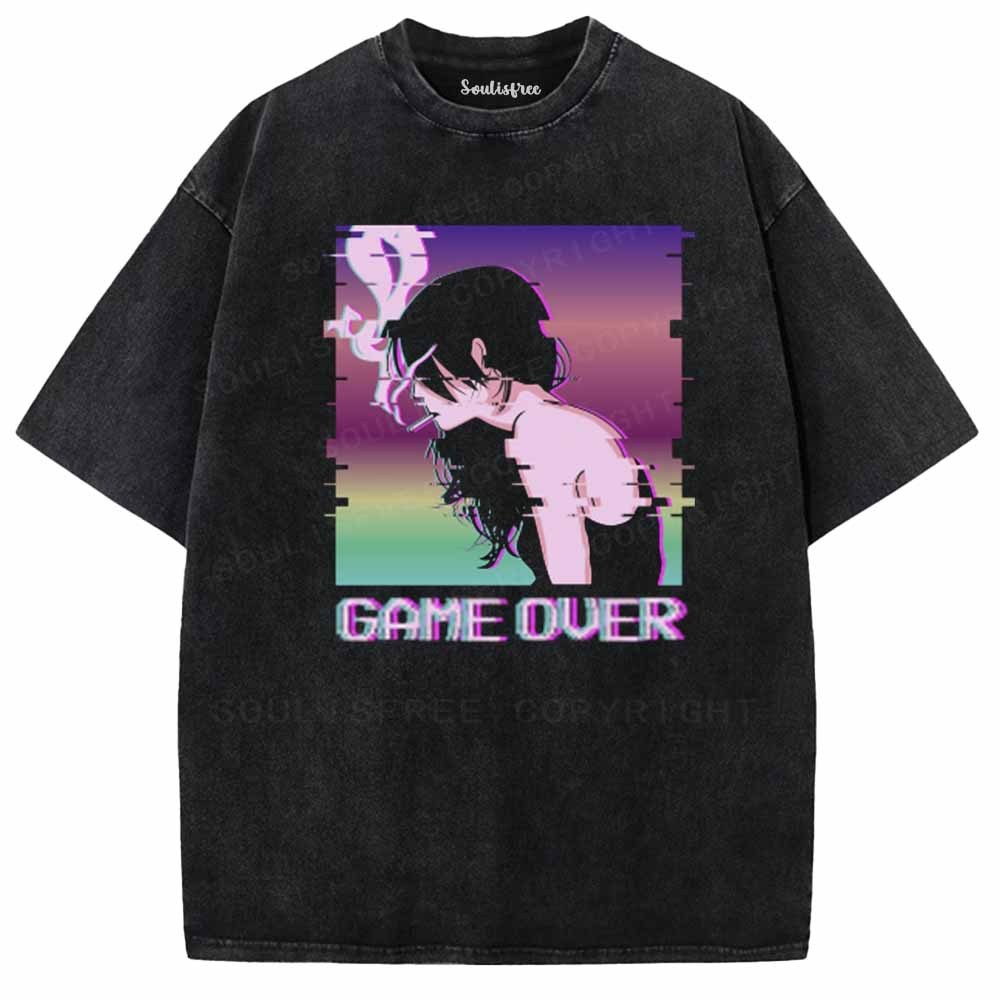 Soulisfree GAME OUER Washed Tee