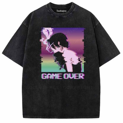 Soulisfree GAME OUER Washed Tee