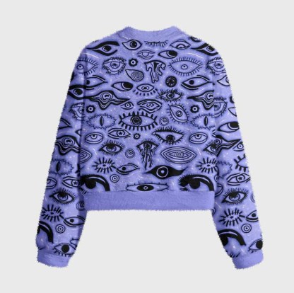 Soulisfree VISION BEYOND REALITY Women's Fuzzy Crewneck Sweater