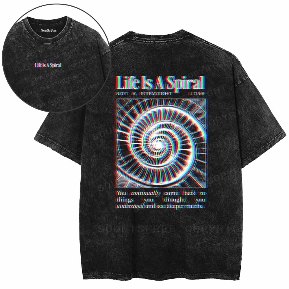Soulisfree  Life Is A Spiral Washed Tee