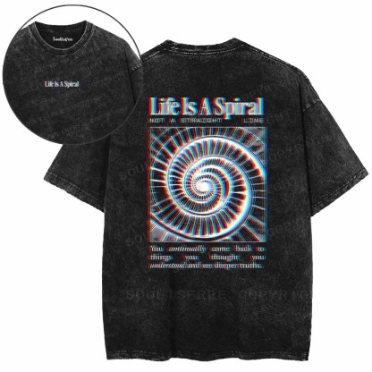 Soulisfree  Life Is A Spiral Washed Tee