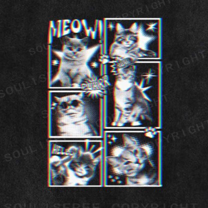 Soulisfree MEOW CAT Washed Tee