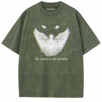 Soulisfree  My peace is my priority. Washed Tee