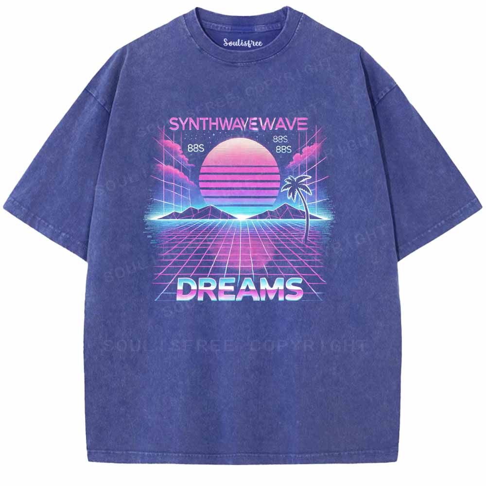 Soulisfree Retro Wave Sunset Washed Tee
