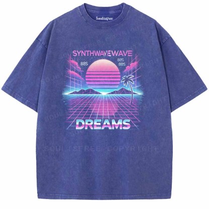 Soulisfree Retro Wave Sunset Washed Tee