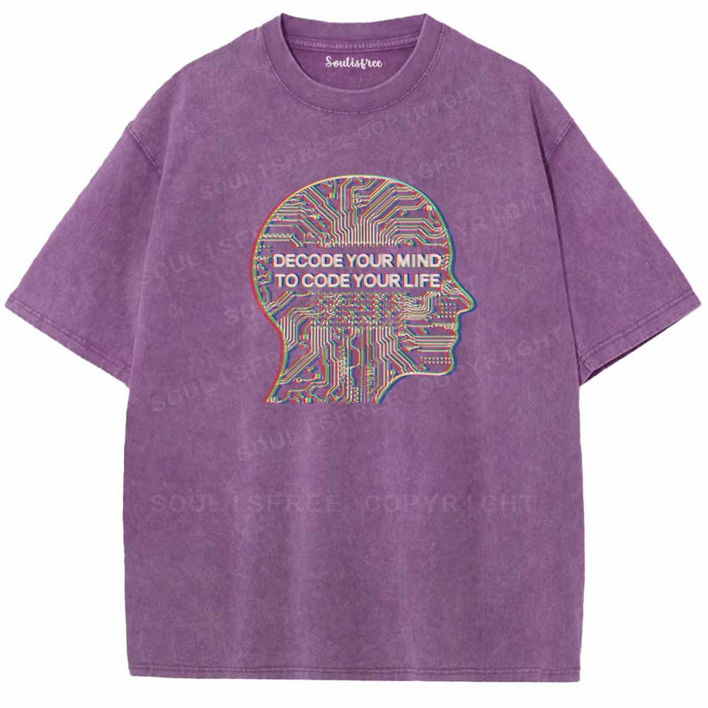 Soulisfree DECODE YOUR MIND, TO CODE YOUR LIFE Washed Tee