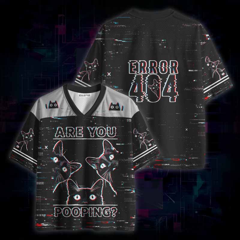 Soulisfree Are You Pooping Cat Mesh Jersey