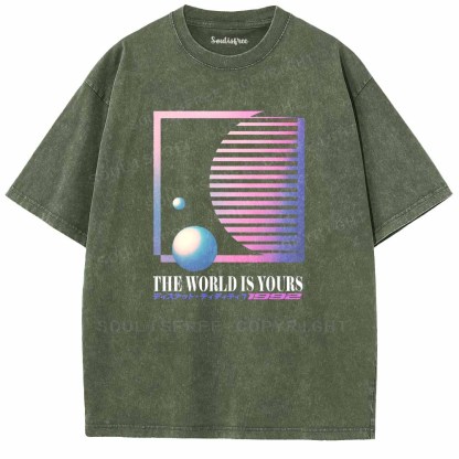 Soulisfree THE WORLD IS YOURS Washed Tee