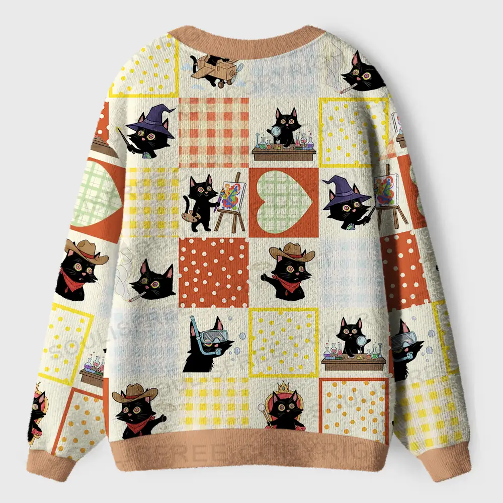 The Many Lives of a Cat Ugly Cardigan Sweaters