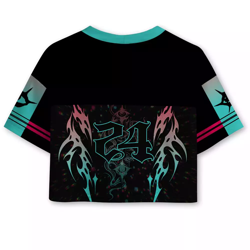 Soulisfree Tri-Eye Serpent Psychedelic Oracle Cropped Mesh Jersey