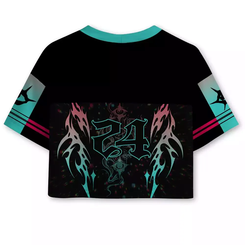 Soulisfree Tri-Eye Serpent Psychedelic Oracle Cropped Mesh Jersey