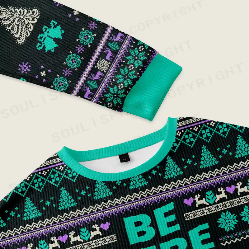 Here Now Ugly Christmas Knit Sweatshirt