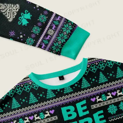 Here Now Ugly Christmas Knit Sweatshirt