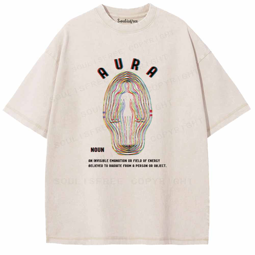Soulisfree  Glitch Energy Aura Washed Tee