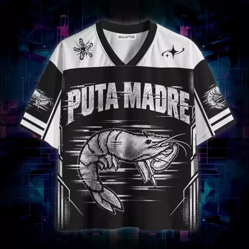 Soulisfree Puta Madre Glitch Shrimp Mesh Jersey