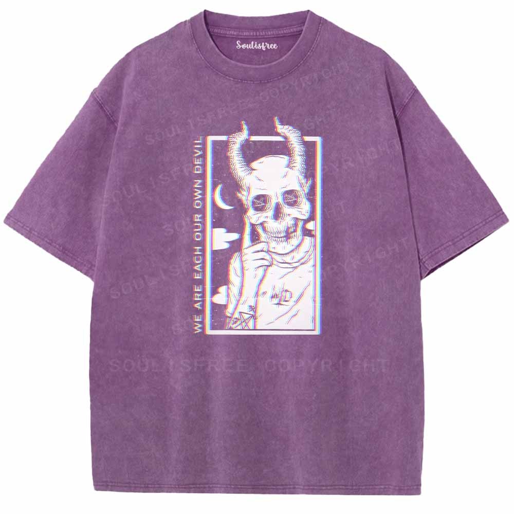 Soulisfree We Are Each Our Own Devil Washed Tee