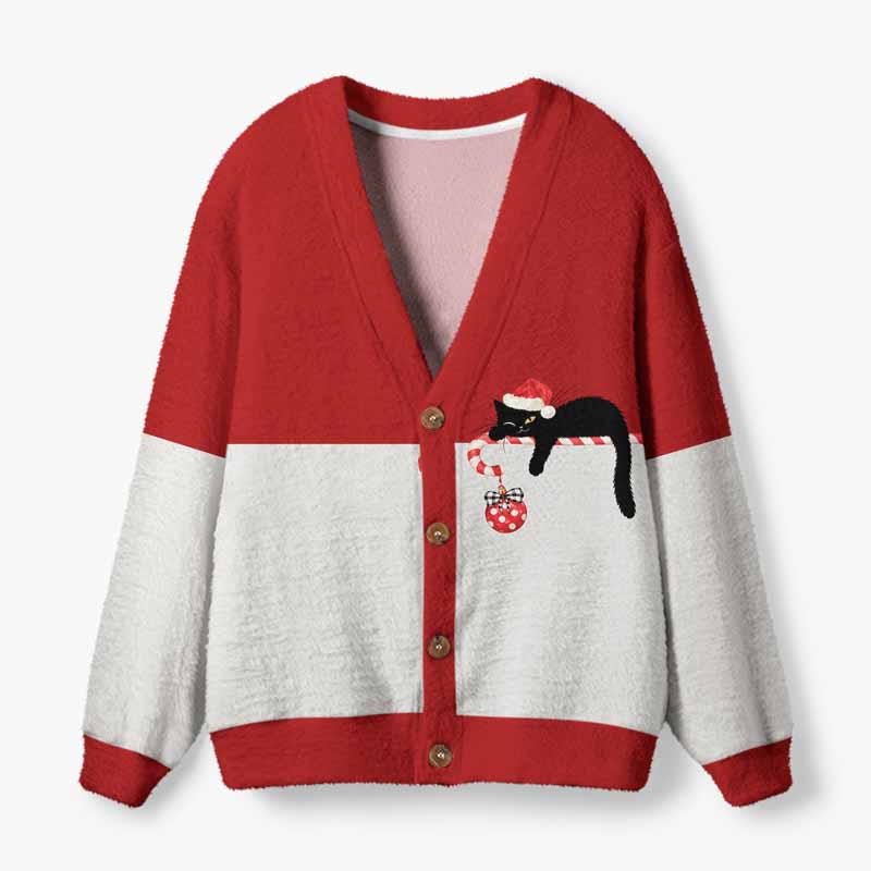 Soulisfree The Quiet Joy Of Christmas Fuzzy Cardigan Sweater